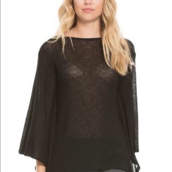 Elan Sweaters - Elon batwing kimono sleeve sweater top